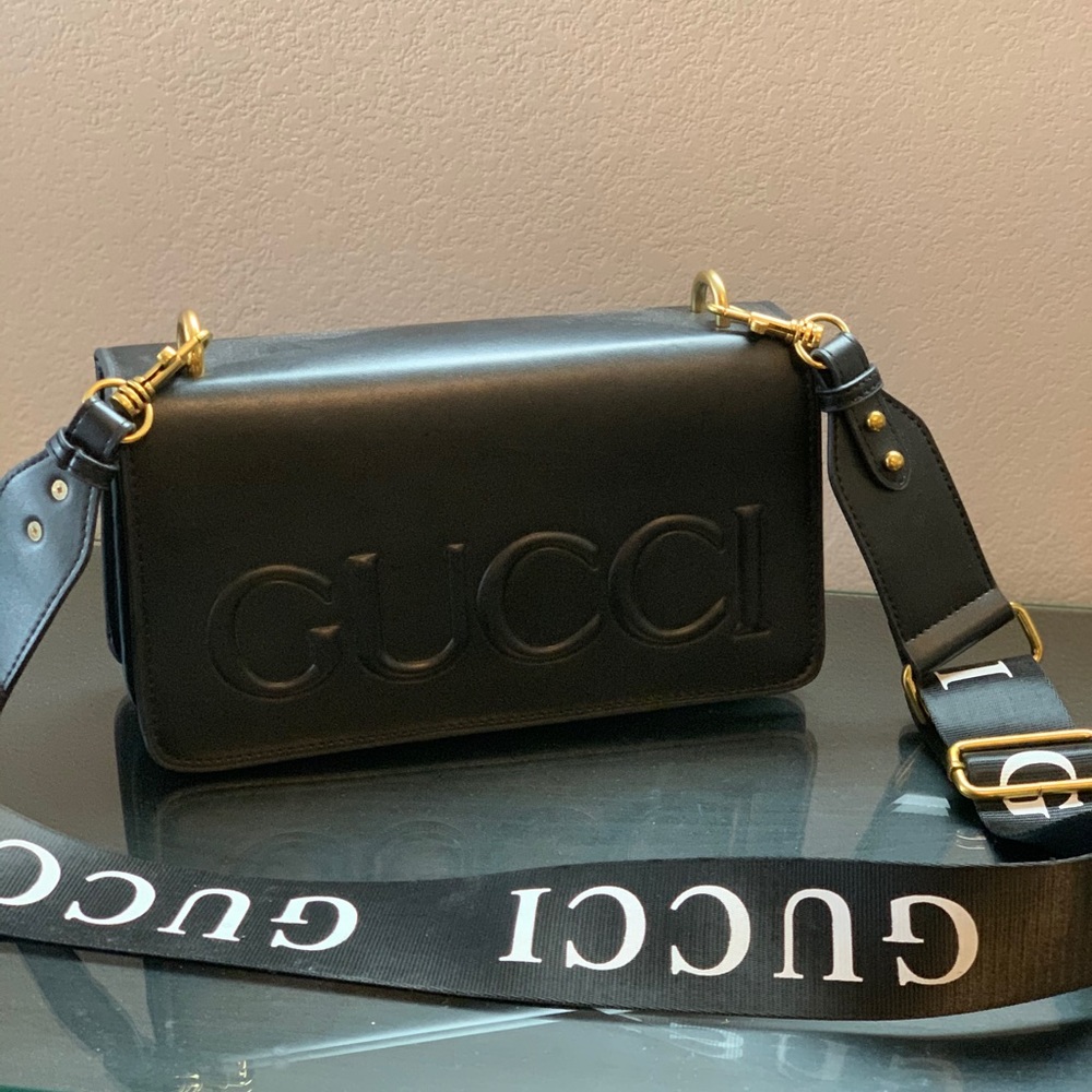 Black shoulder bag- genuine leather